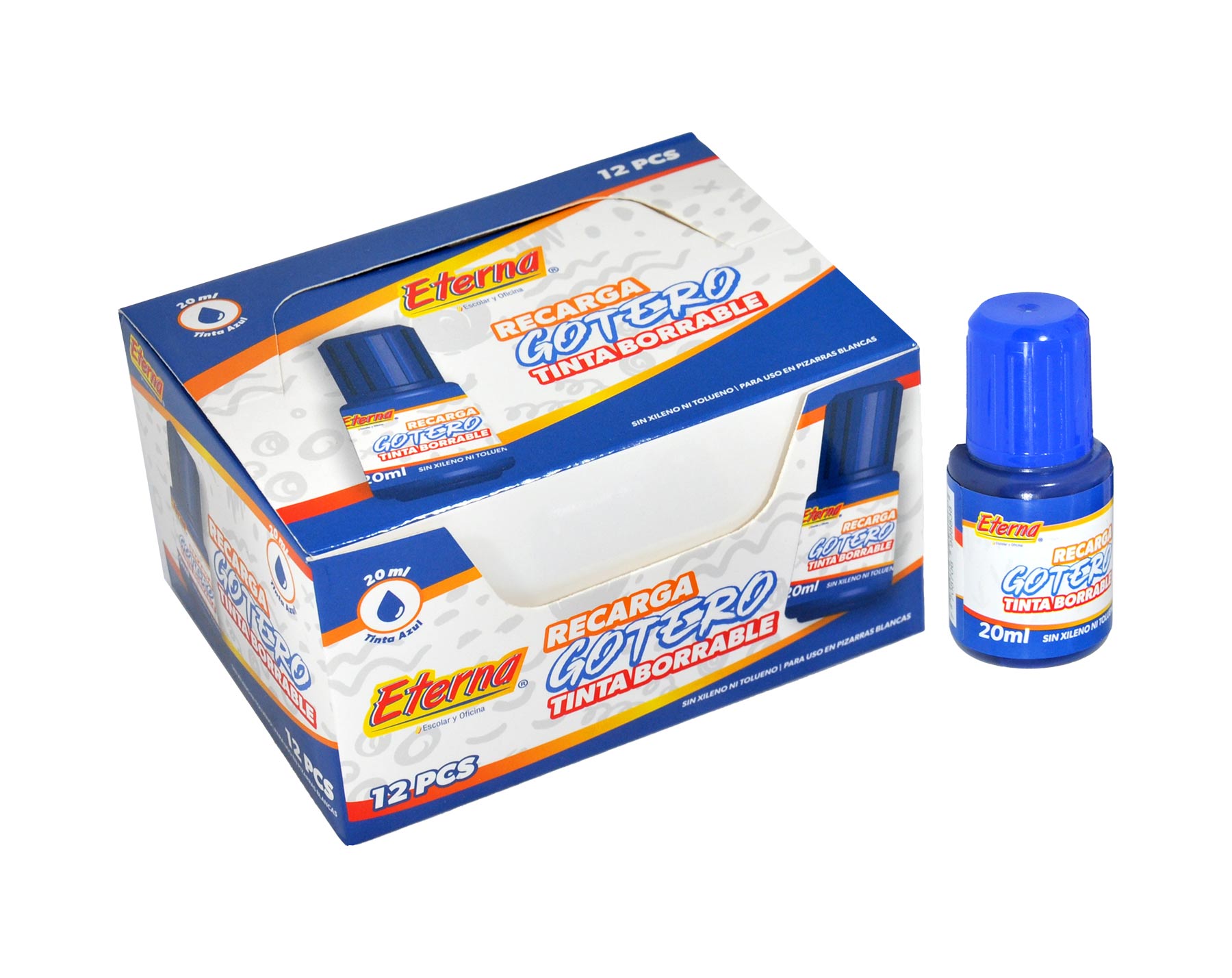 Gotero De Tinta Para Marcadores Eterna Azul X 12  Eterna img #2