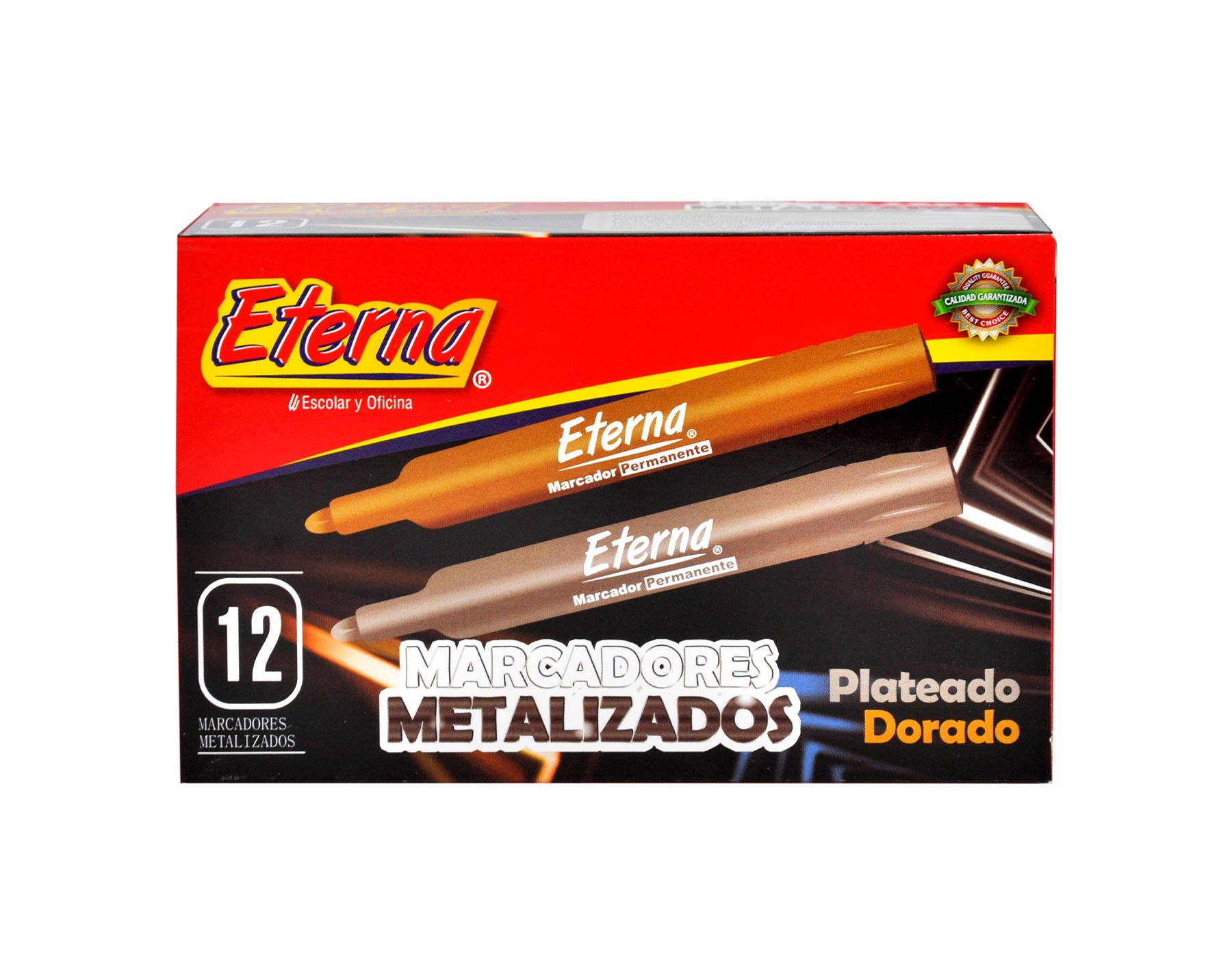 Marcador  Metalizado Dorado  Plateado Eterna img #2