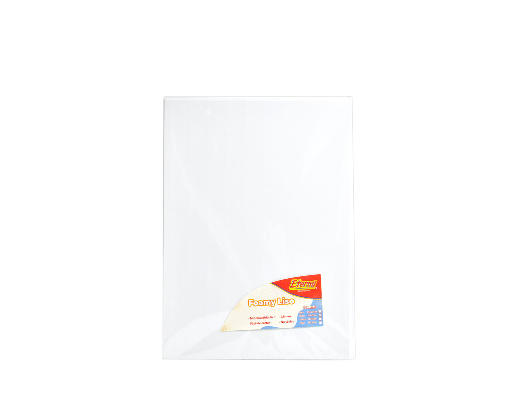 Foamy Liso 1,8 X 10 Unid 35x25 Blanco Eterna img #1
