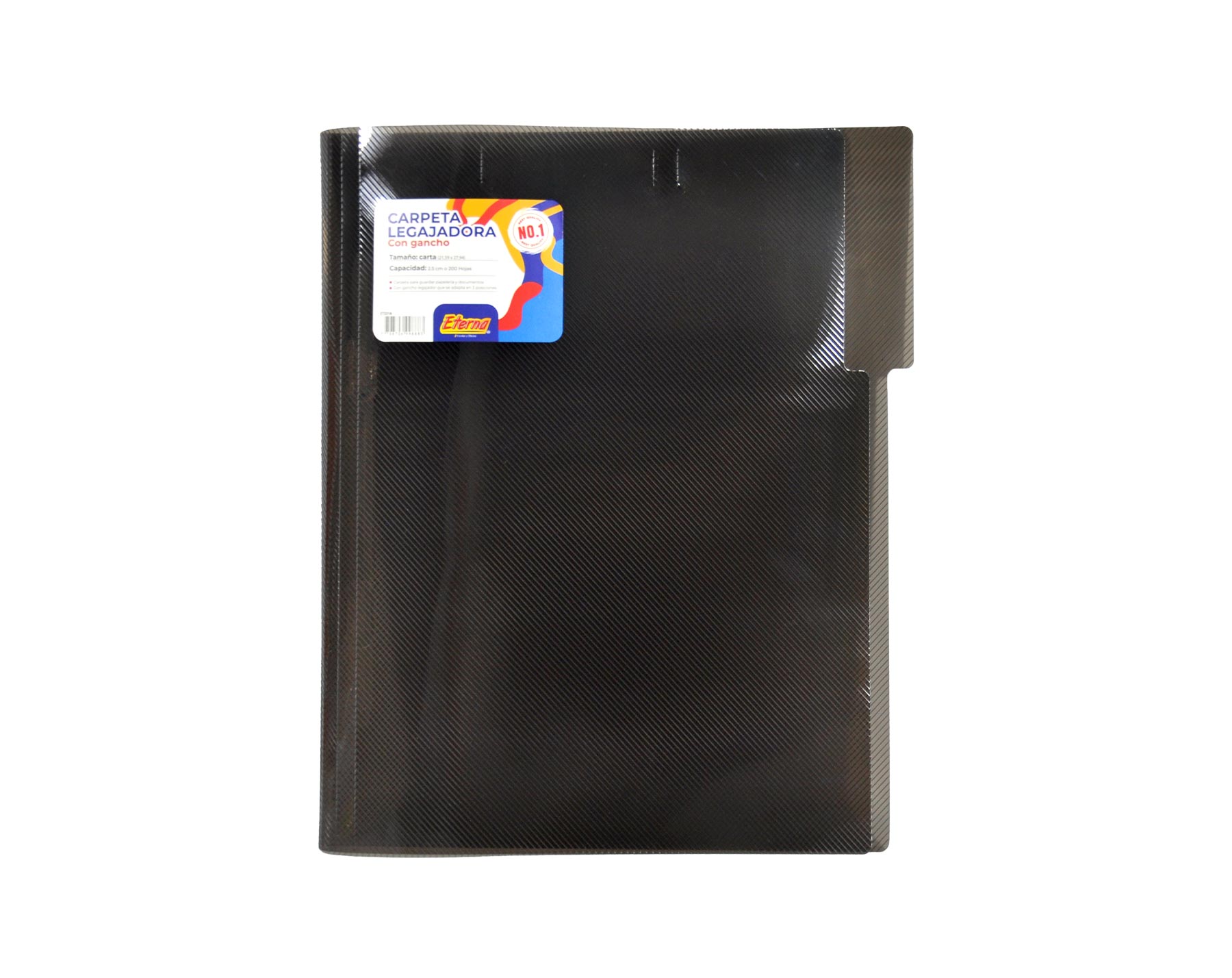 Carpeta Plástica Colores Legajador Eterna Carta Negro Humo  Eterna img #1