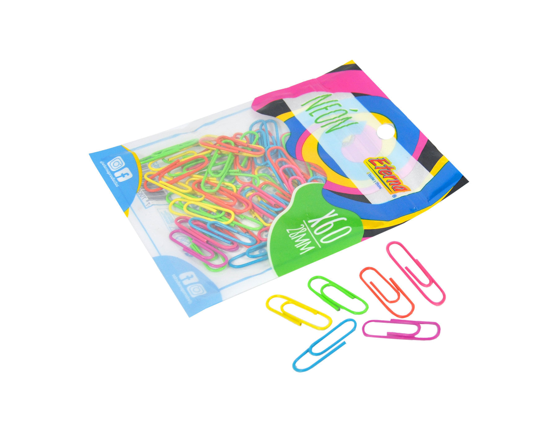 Clips Estandar Neón x 60 Eterna img #2