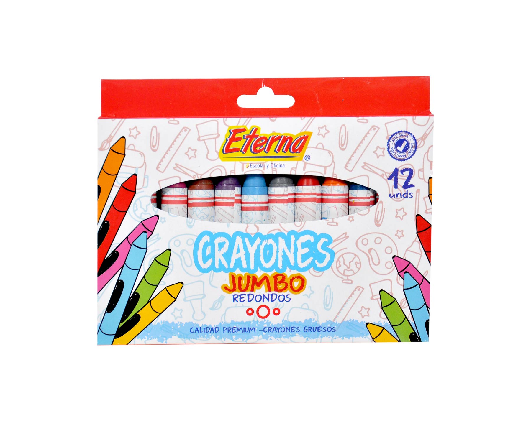 Crayón Eterna X 12 Jumbo Largo Redondo Eterna img #1
