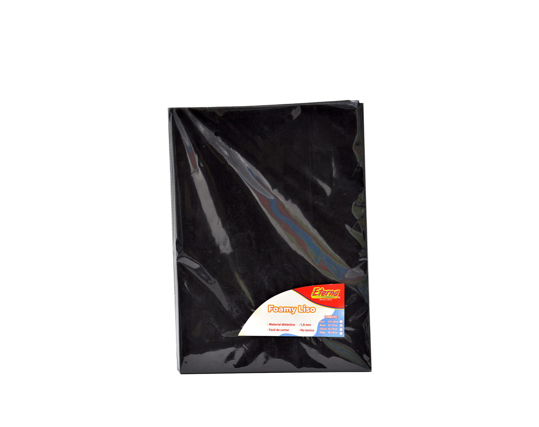 Foamy Liso 1,8 X 10 Unid 35x25 Negro Eterna img #1