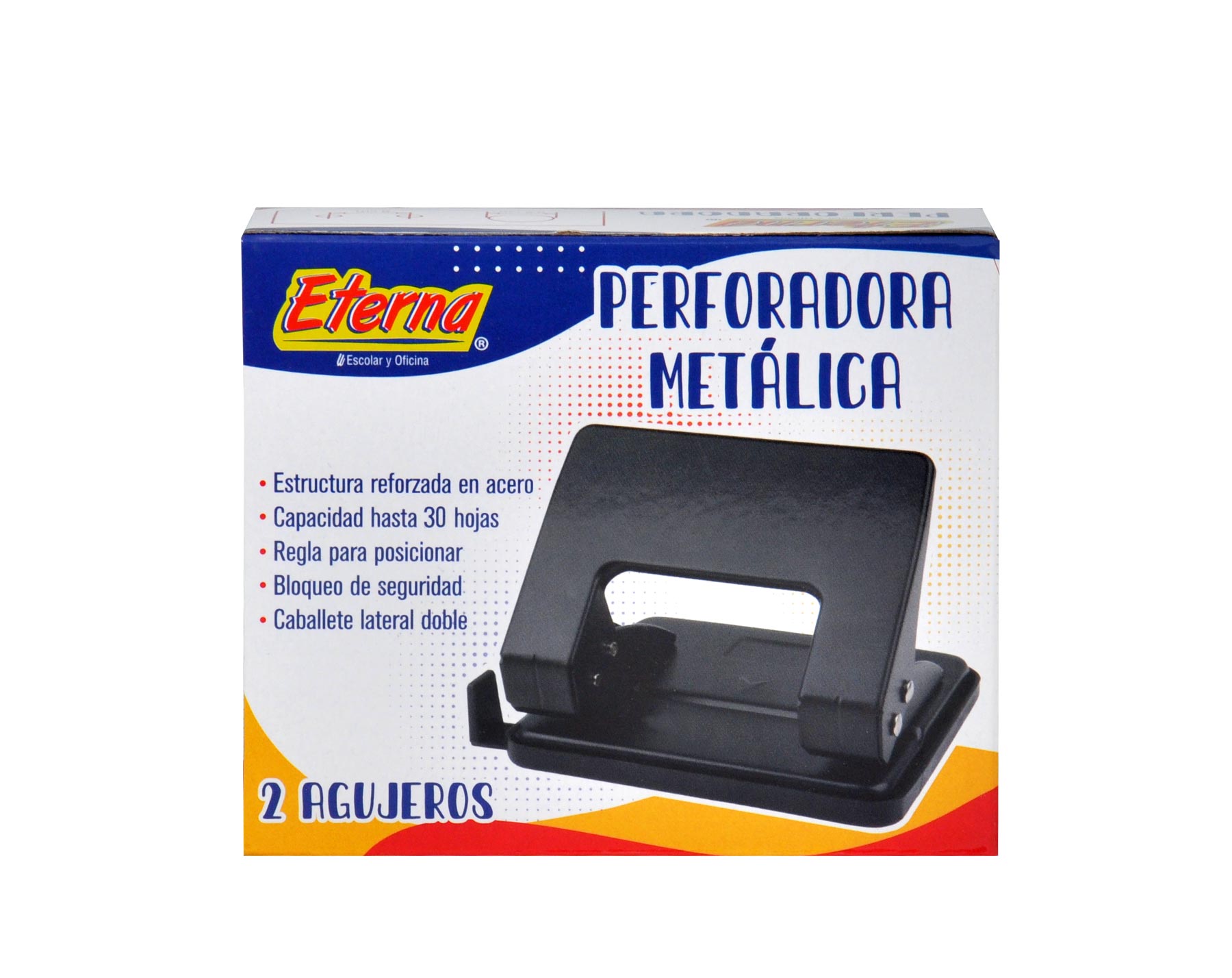 Perforadora Metálica Dos HuecosMediana  30 Hojas img #1