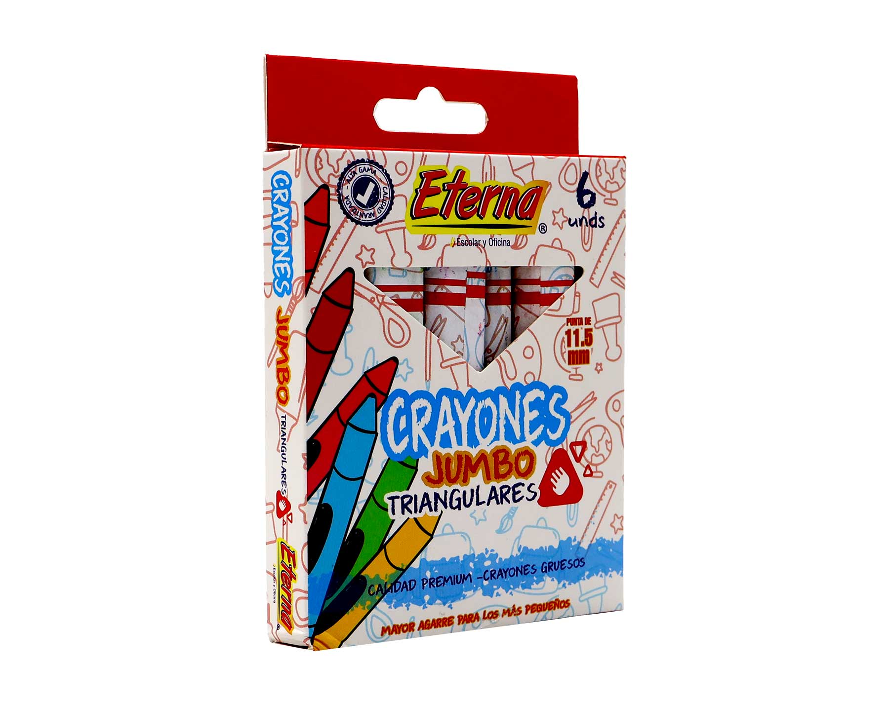Crayones Triangulares 11.5MM x6 PCS Eterna img #3