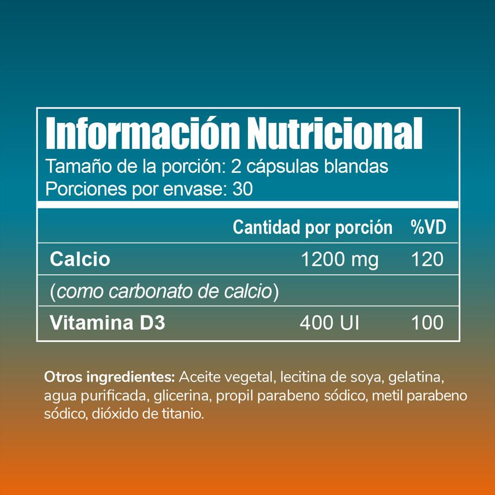 Plan 6 Frascos Calcio + Vitamina D3 Vitalis Navitas img #3