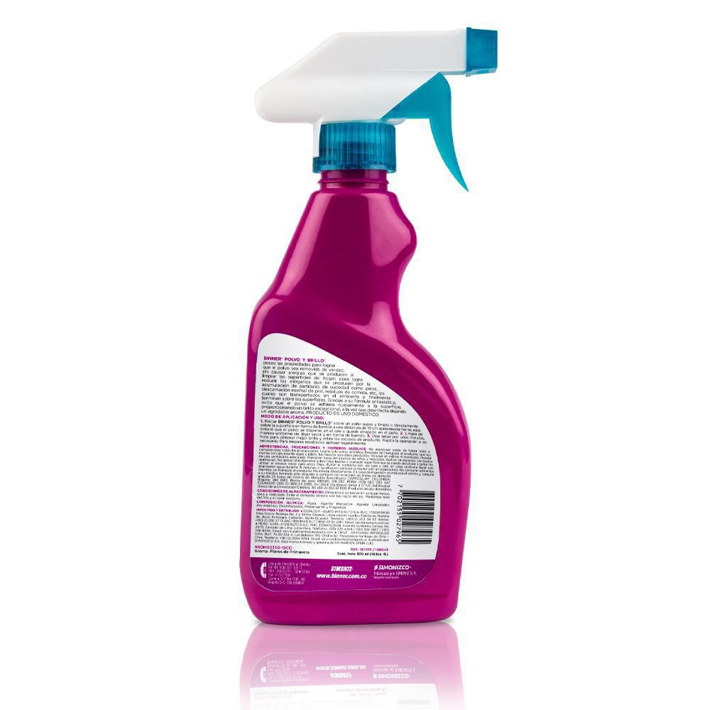 Limpiador BINNER quita polvo y da brillo primavera (300  ml) img #4