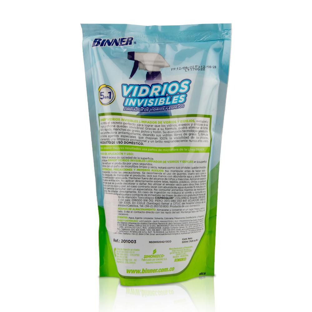 Limpia vidrios BINNER y espejos 5 en 1 (500  ml) img #3