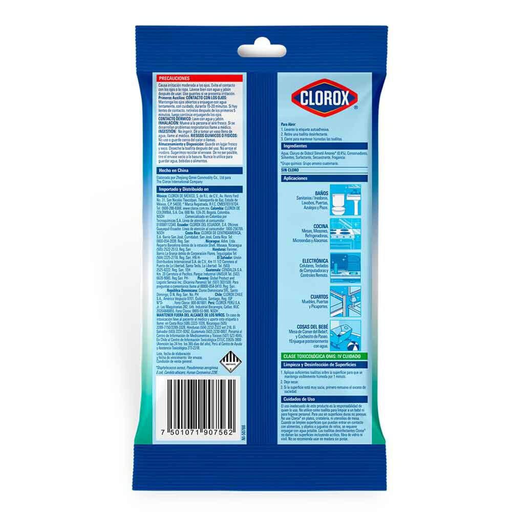 Toallitas desinfectantes CLOROX expert fresco flowpack (15  und) img #3