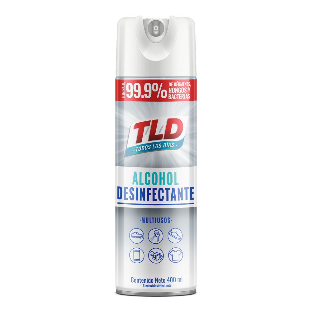 Alcohol desinfectante T/L/D TODOS LOS DIAS multiusos (400  ml) img #1