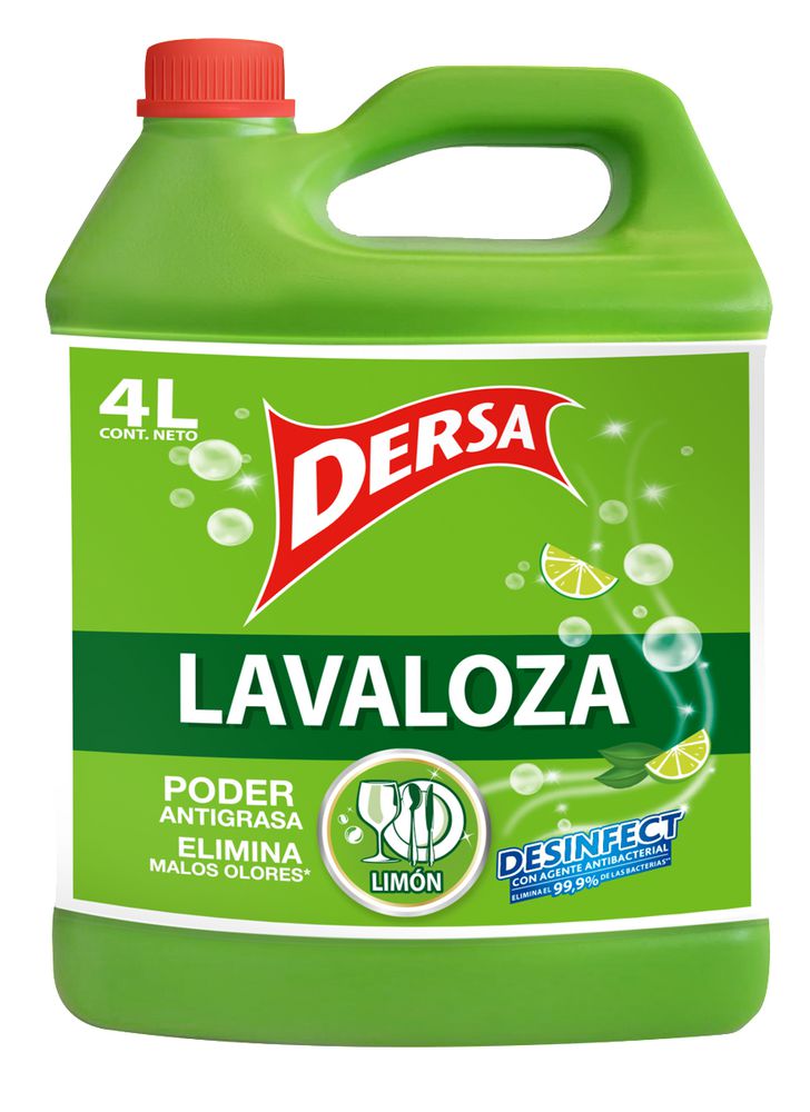 Lavaloza DERSA líquido poder antigrasa limón  (4000  ml) img #1