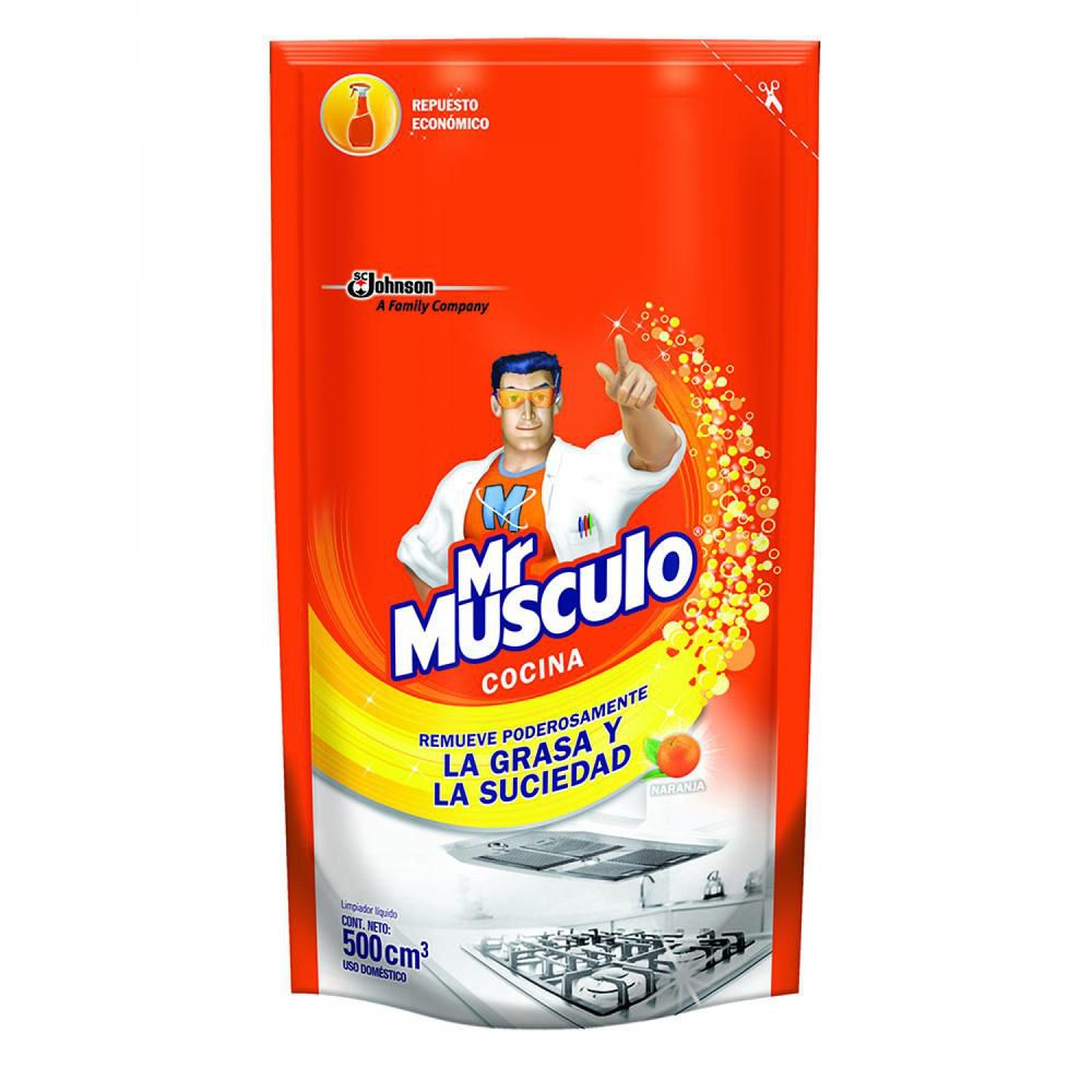Quitagrasa MR MUSCULO líquido naranja doypack repuesto (500  ml) img #1