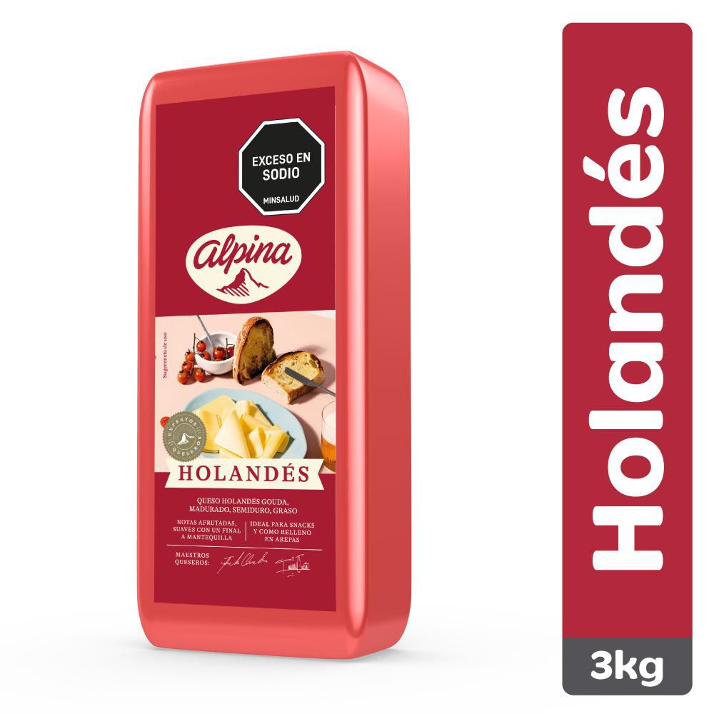 Queso ALPINA holandés porcionado en tienda img #1