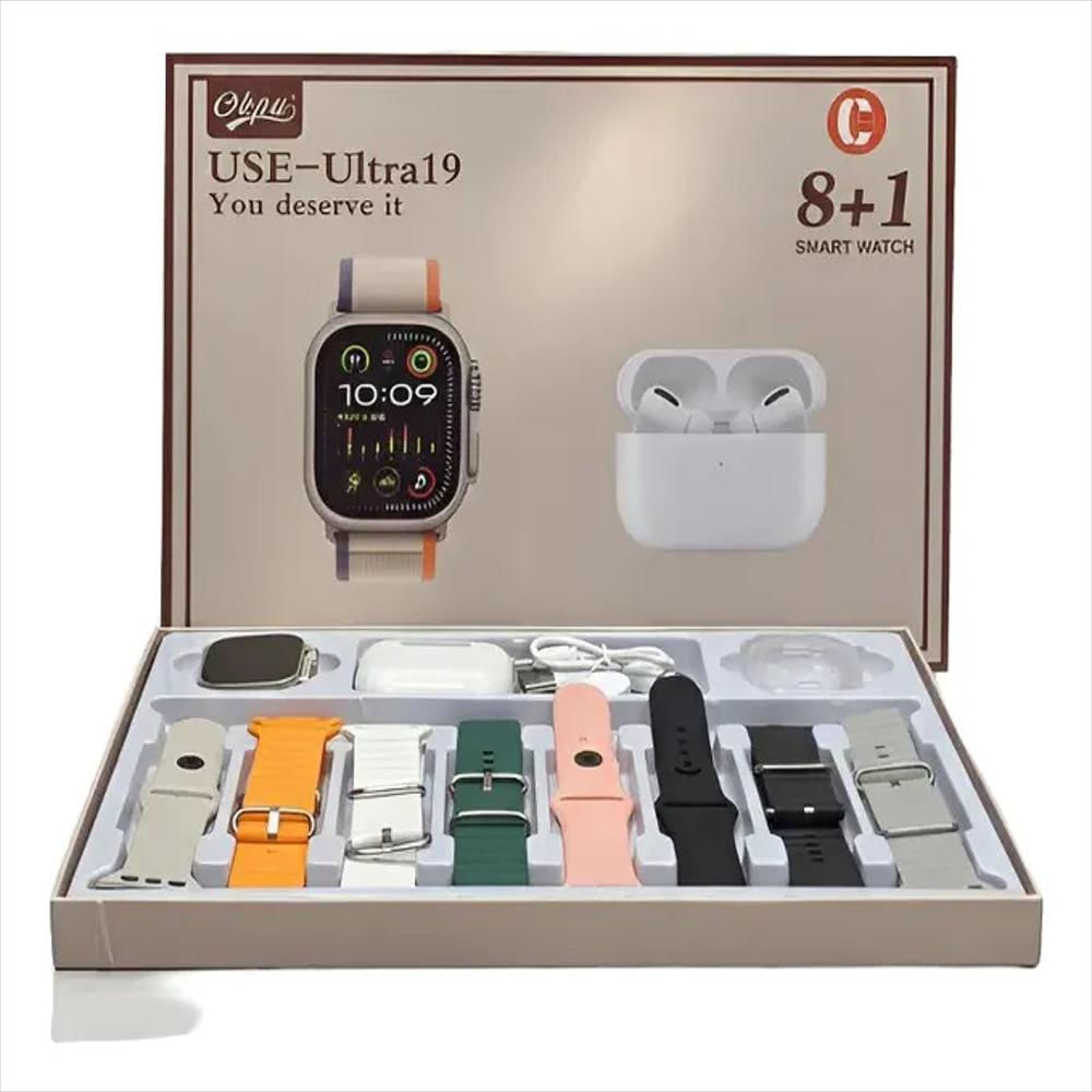 Combo De Smartwatch Y Audífonos Ultra 19 8 + 1 img #1