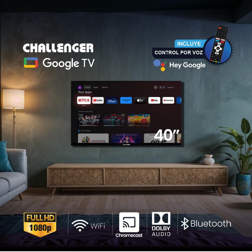 Televisor CHALLENGER 40 pulgadas LED Fhd Smart TV 40KG84 img #2