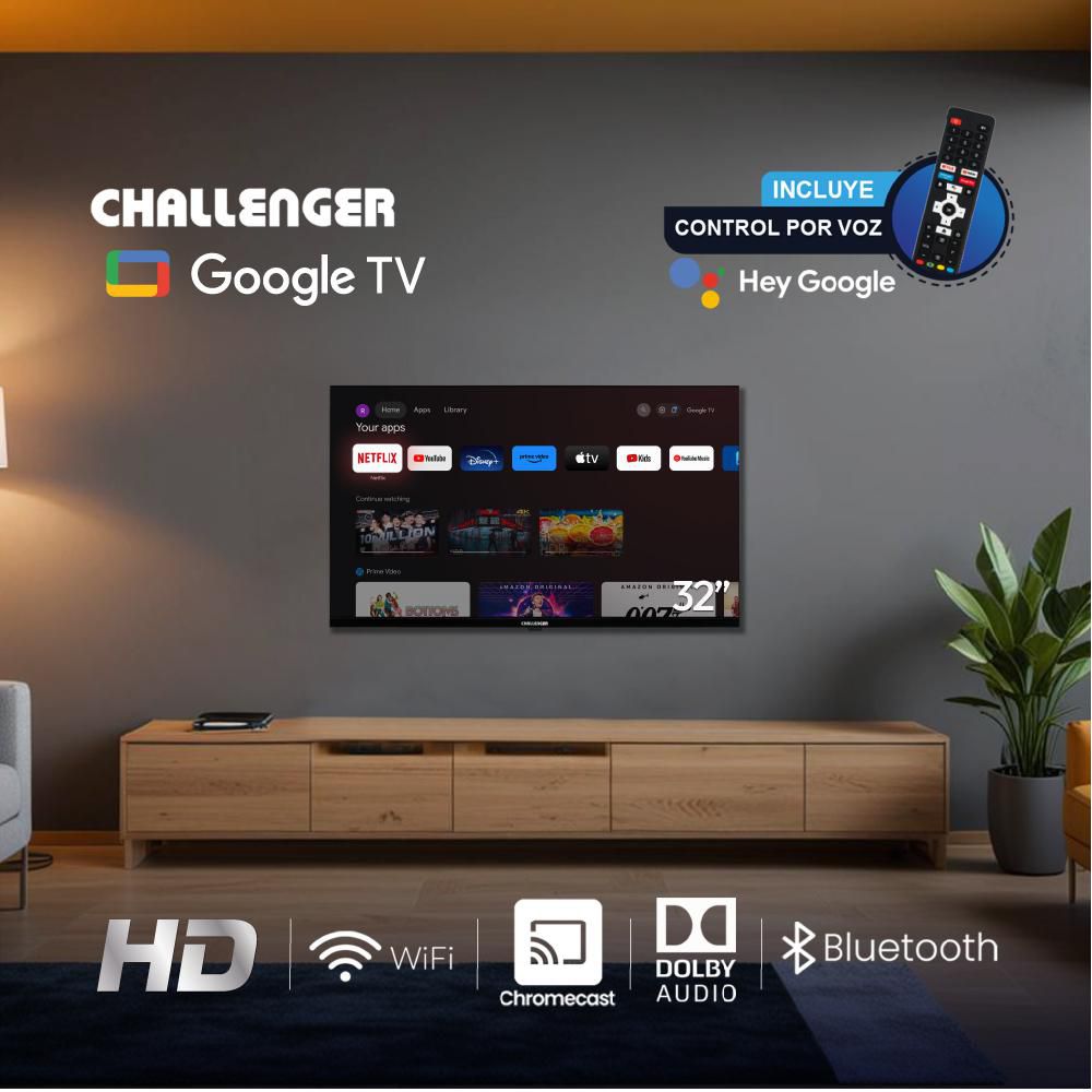 Televisor CHALLENGER 32 pulgadas LED Hd Smart TV 32KG84 img #2