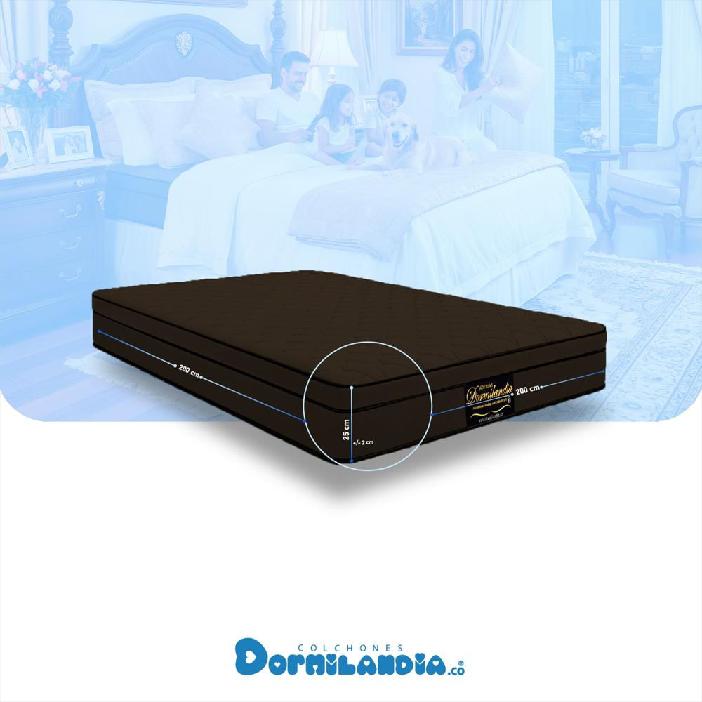 Colchón Café King 200X200 Cm Resortado Dublín img #4