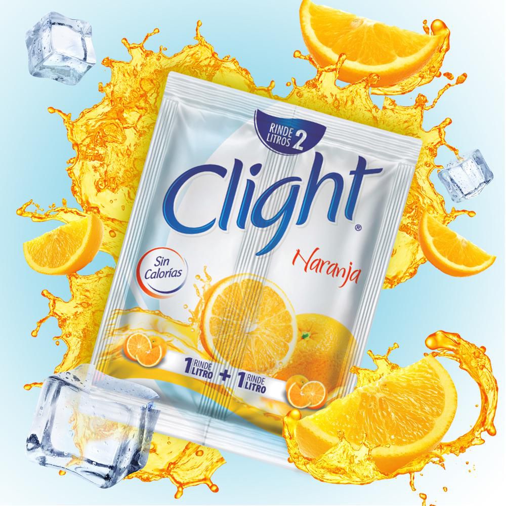 Bebida refrescante CLIGHT sin calorías sabor a naranja (14  gr) img #2