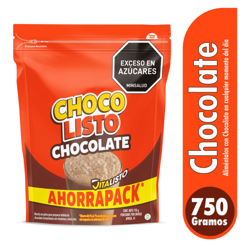 Bebida achocolatada CHOCOLISTO en polvo (750  gr) img #1