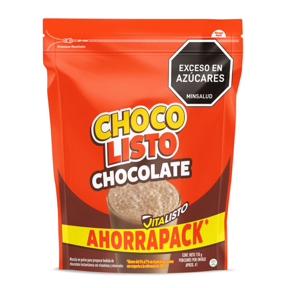 Bebida achocolatada CHOCOLISTO en polvo (750  gr) img #2