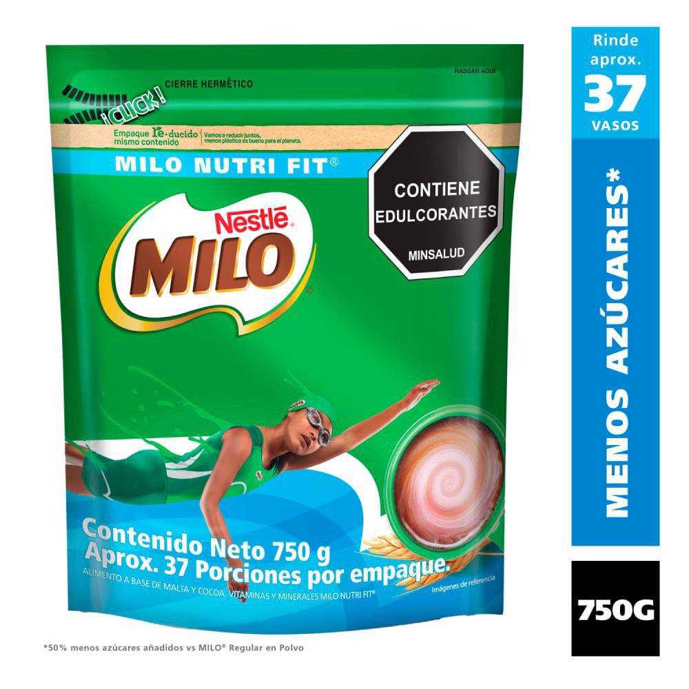 Bebida achocolatada MILO NUTRI FIT menos azúcares (750  gr) img #1