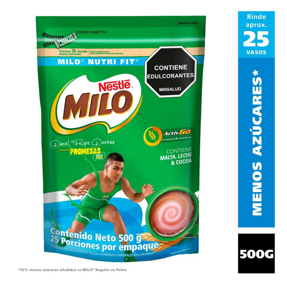 Bebida achocolatada MILO NUTRI FIT menos azúcares (500  gr) img #1