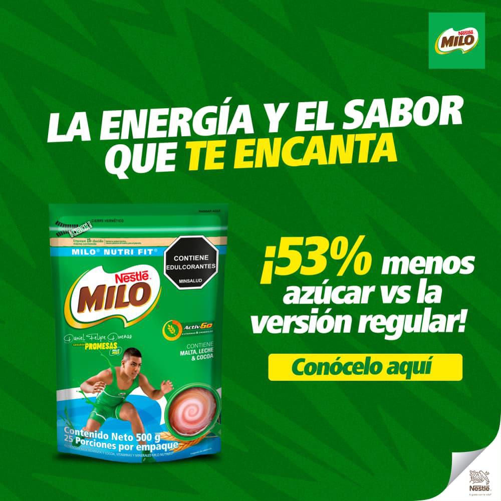 Bebida achocolatada MILO NUTRI FIT menos azúcares (500  gr) img #5