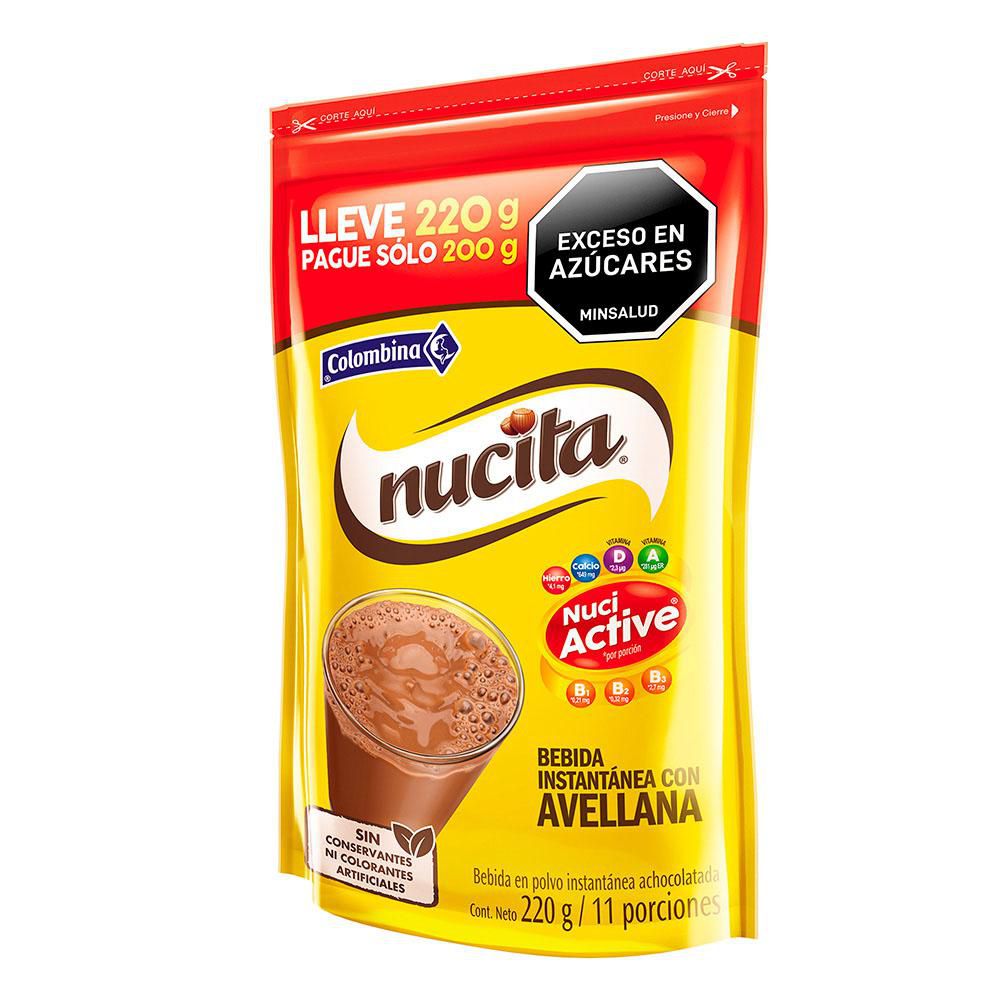 Bebida achocolatada NUCITA instantánea con avellana (200  gr) img #1