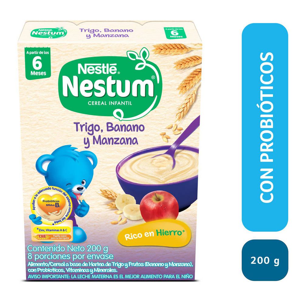 Cereal NESTUM trigo, banano y manzana (200  gr) img #1