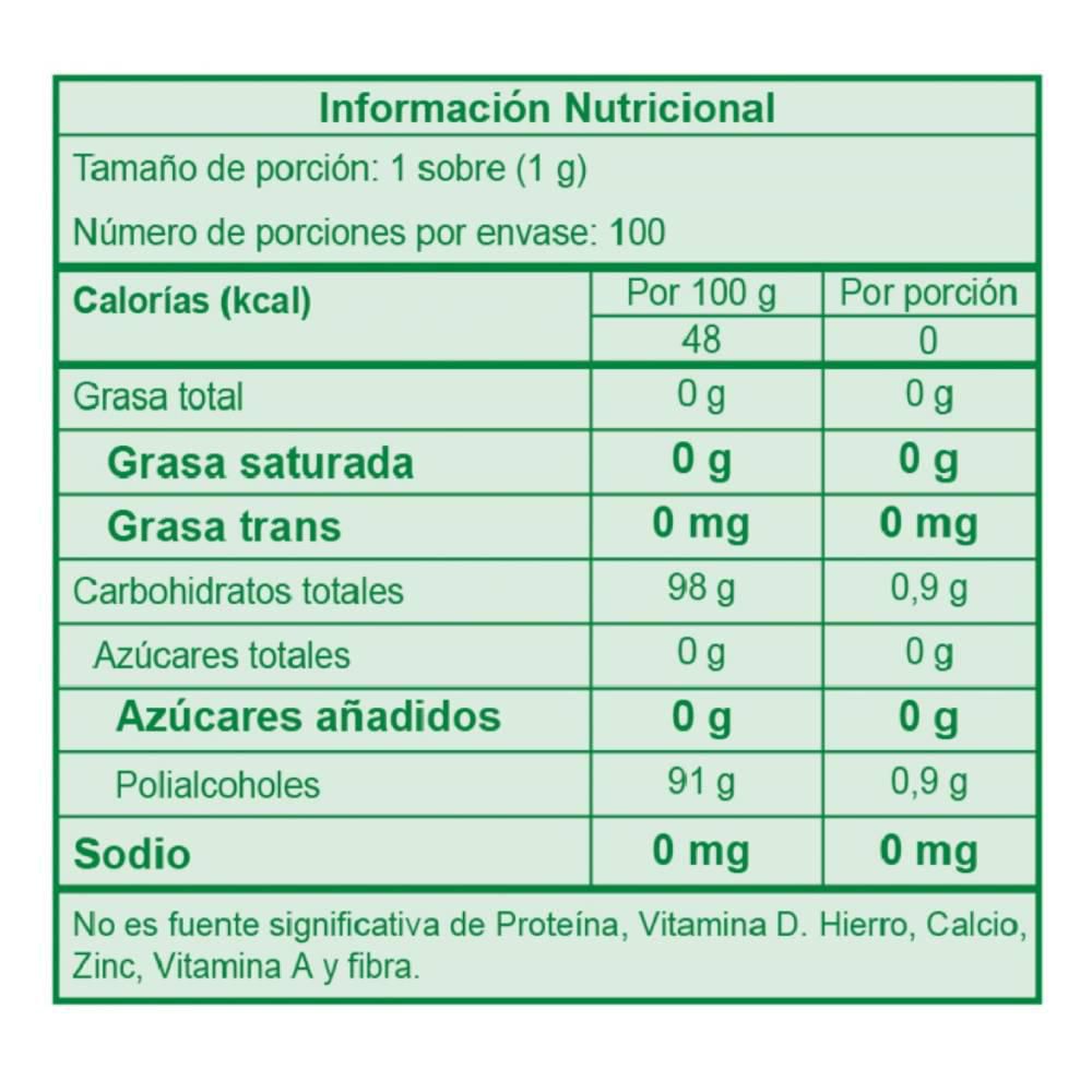 Endulzante VIDA STEVIA stevia en sobres (100  gr) img #3