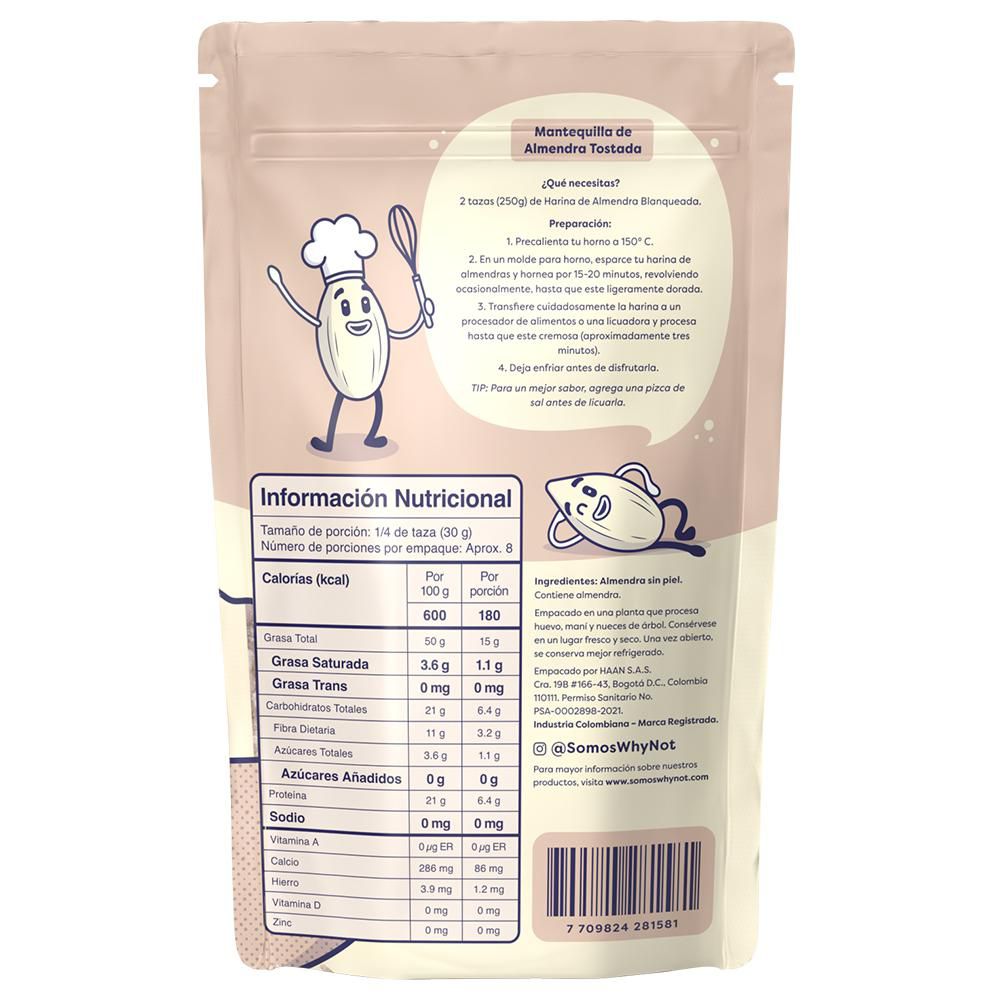 Harina WHY NOT de almendra (250  gr) img #2