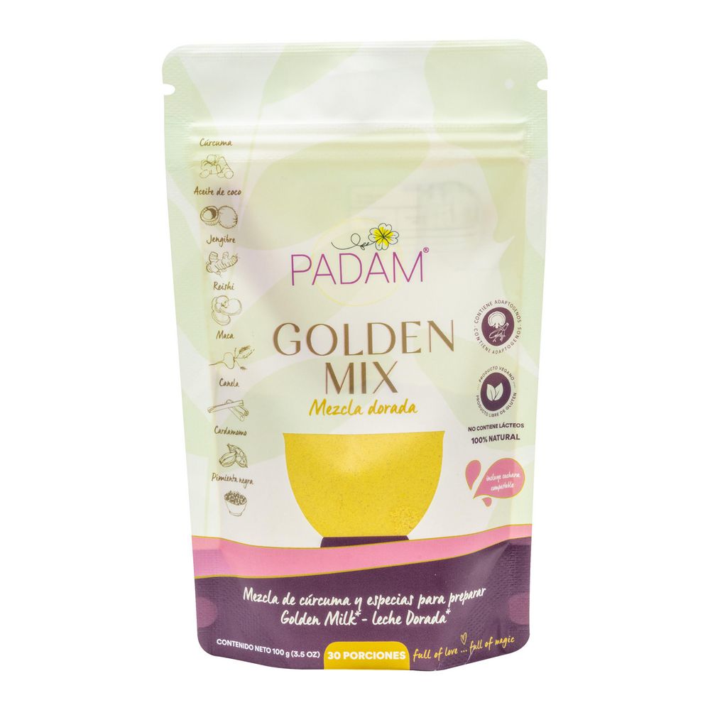 Leche PADAM mezcla dorada cúrcuma y especias (100  gr) img #1