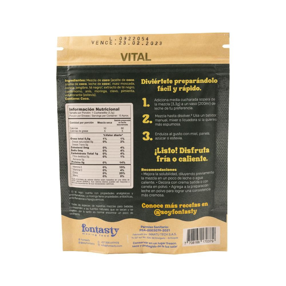 Mezcla en polvo FONTASTY de té negro y especias (50  gr) img #2