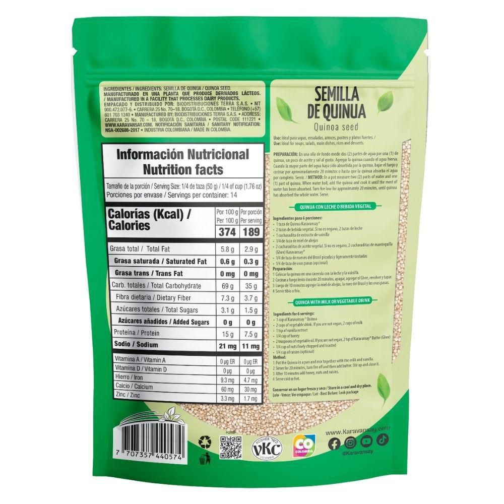 Semillas de quinua Karavansay pre lavada (700  gr) img #6