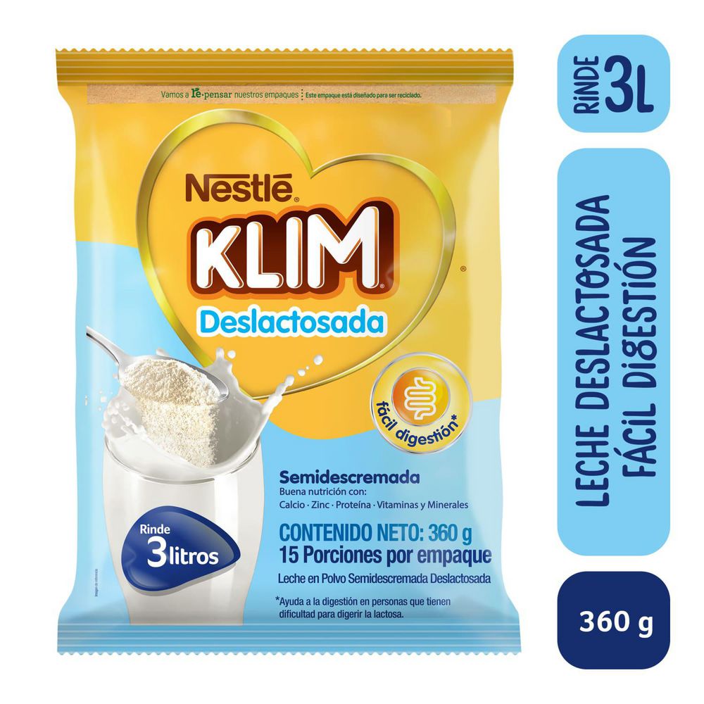 Leche KLIM en polvo deslactosada (360  gr) img #1