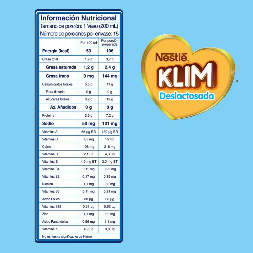 Leche KLIM en polvo deslactosada (360  gr) img #4