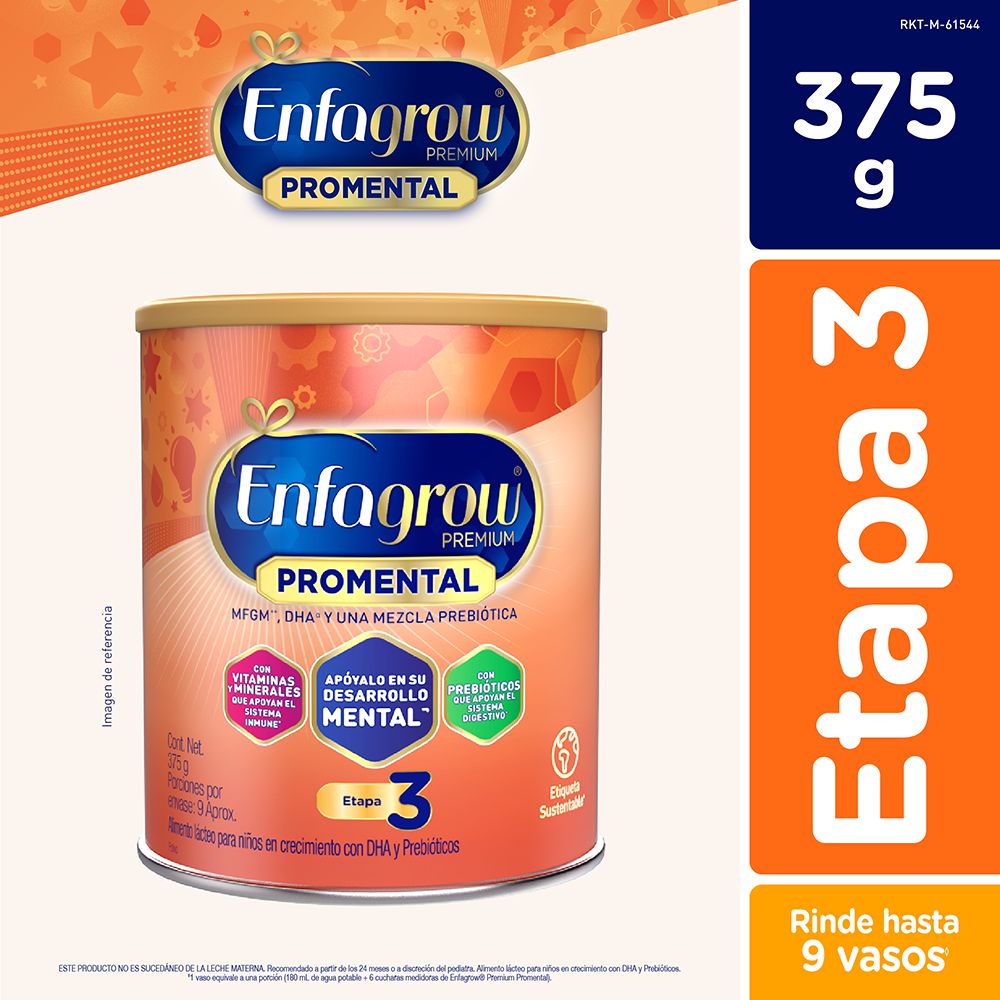 Formula infantil ENFAGROW alimento lácteo etapa 3 niños (375  gr) img #1