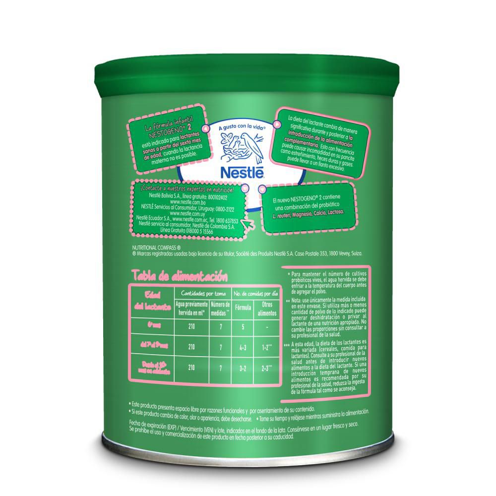 Fórmula infantil NESTOGENO etapa 2 lata (800  gr) img #3