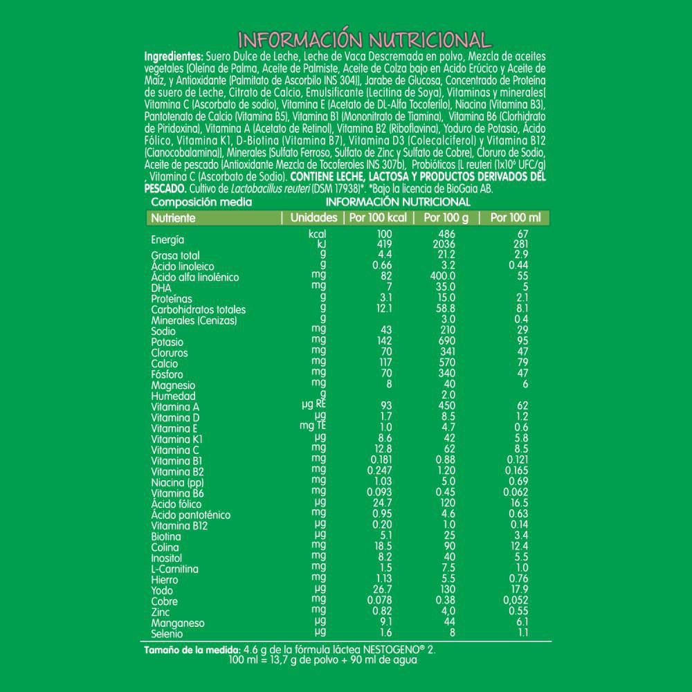 Fórmula infantil NESTOGENO etapa 2 lata (800  gr) img #4