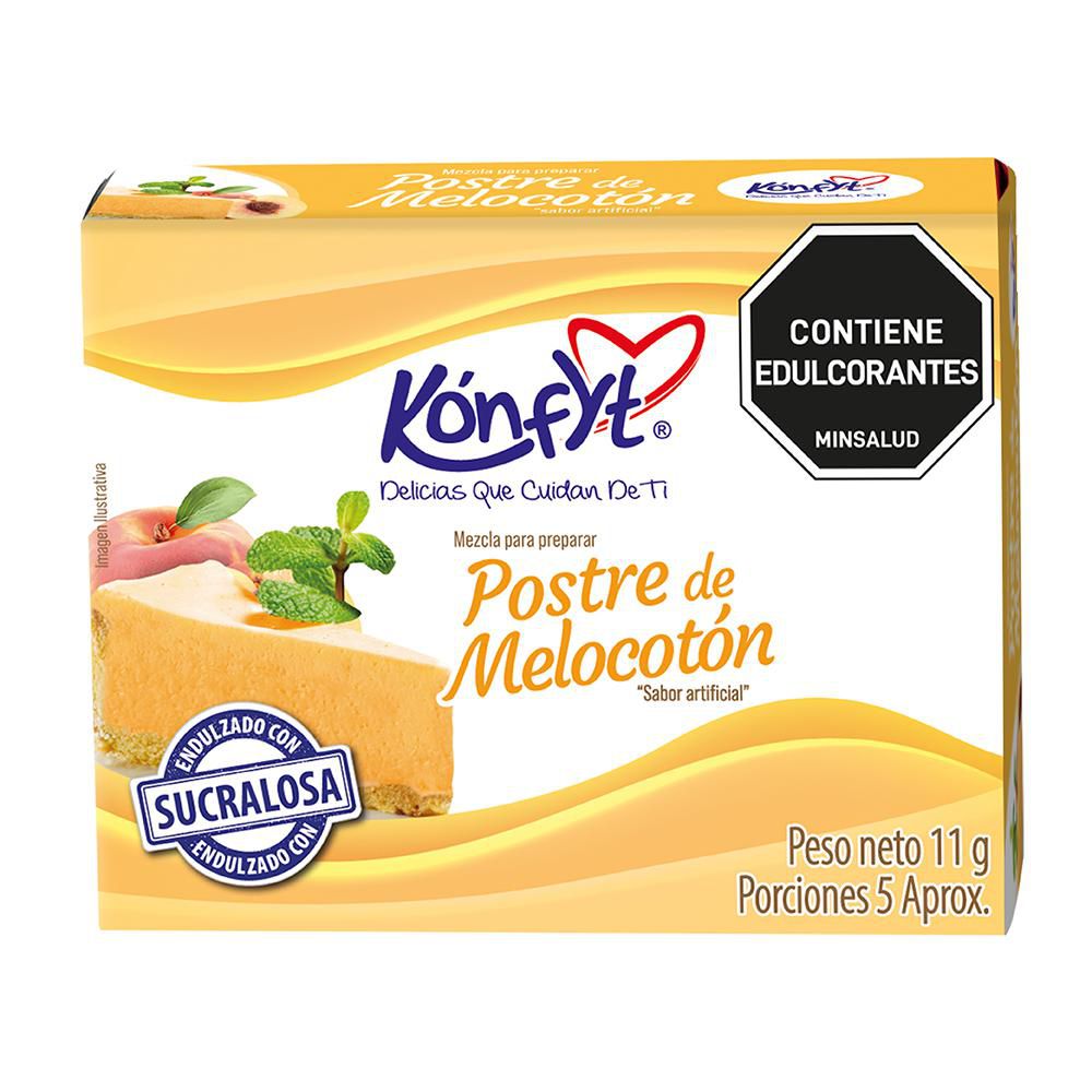 Mezcla en polvo KONFYT de melocotón para preparar postre (11  gr) img #1
