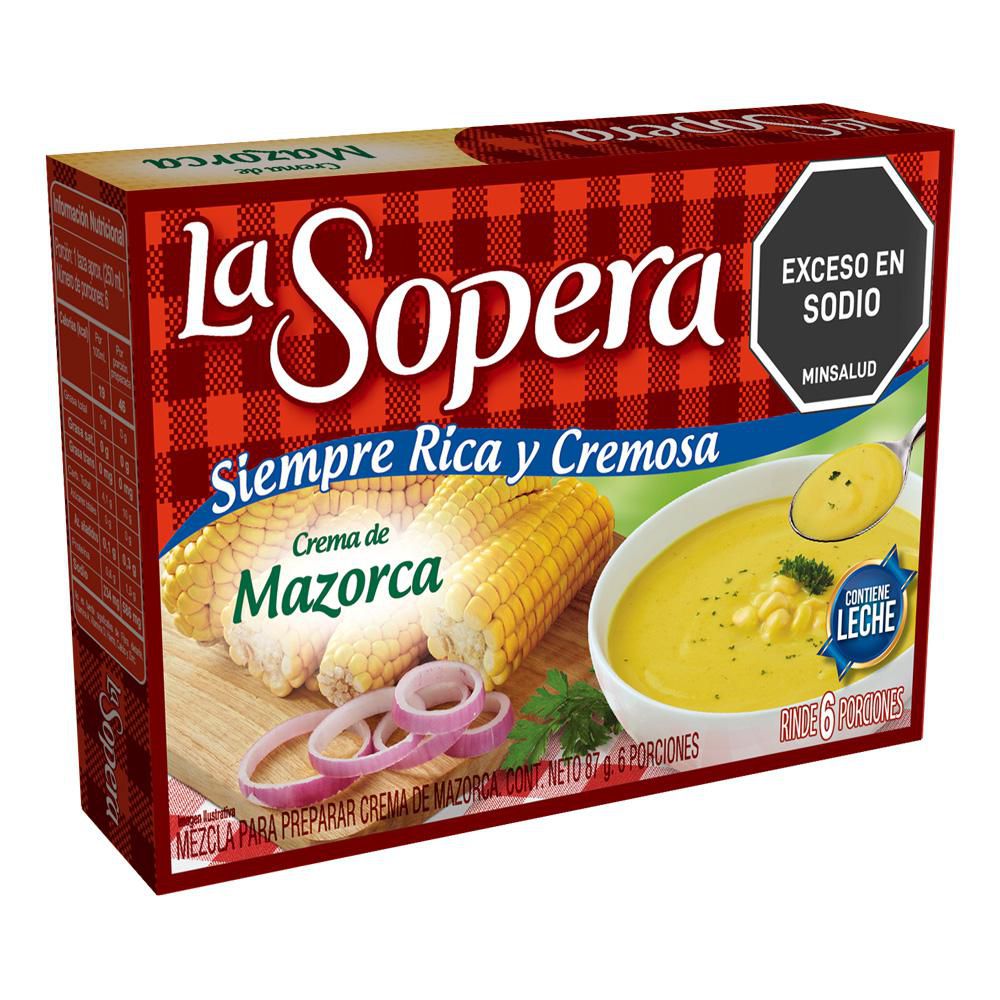 Crema de mazorca LA SOPERA en caja mezcla para preparar (87  gr) img #1