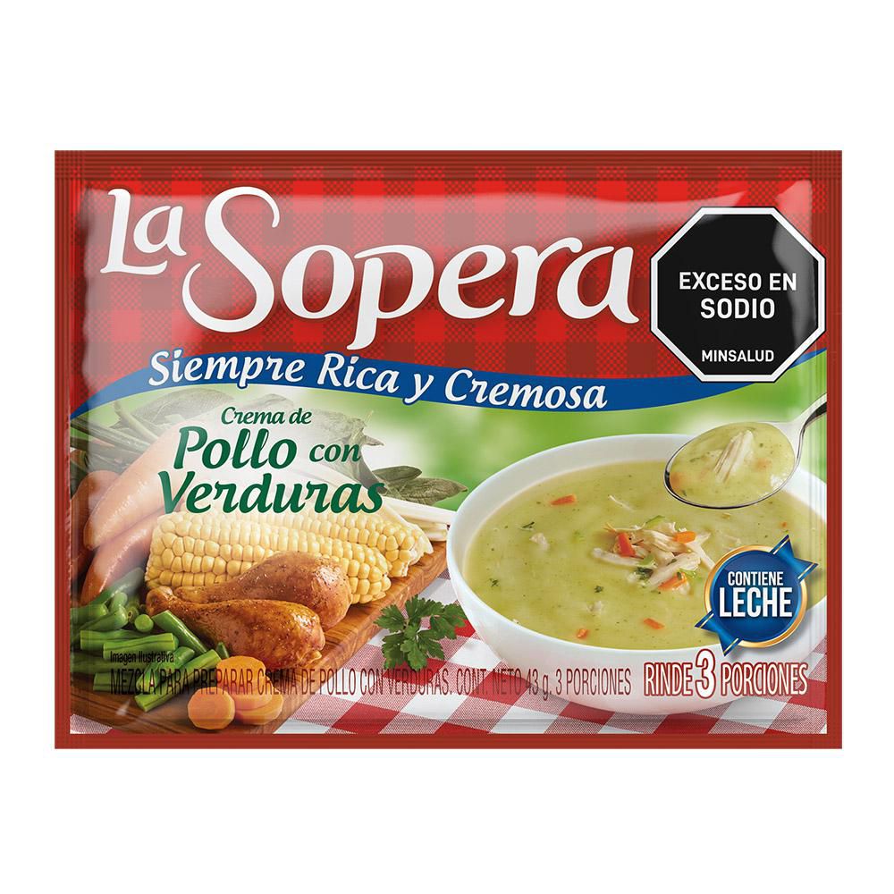 Crema de pollo LA SOPERA con verduras en sobre (43  gr) img #1