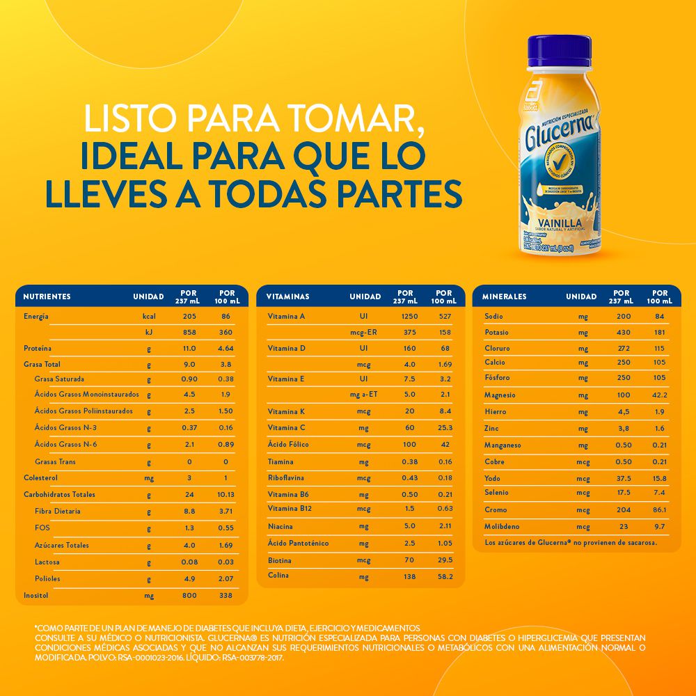 Suplemento GLUCERNA vainilla (1422  ml) img #5