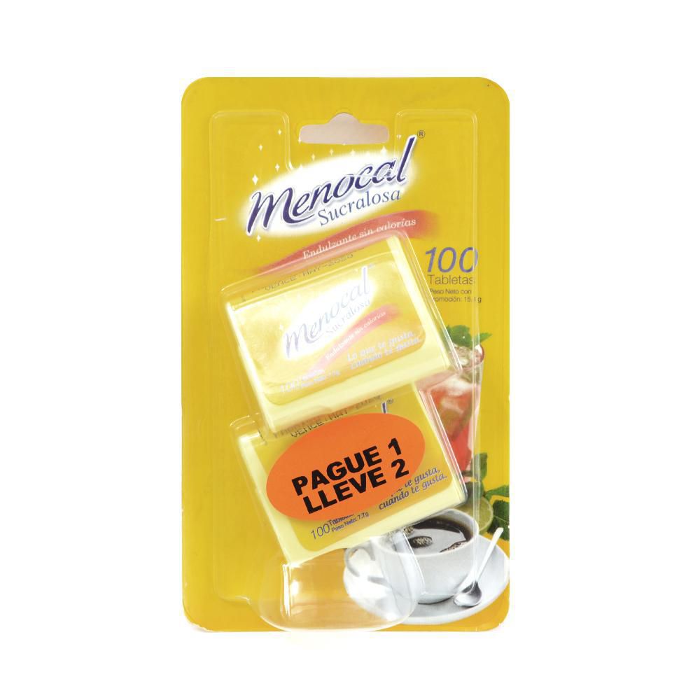 Endulzante MENOCAL tabletas sin calorías (7.7  gr) img #1