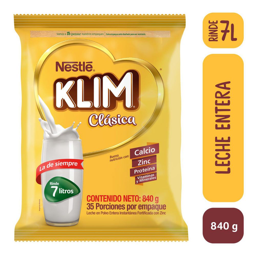 Leche KLIM en polvo clásica bolsa (840  gr) img #1