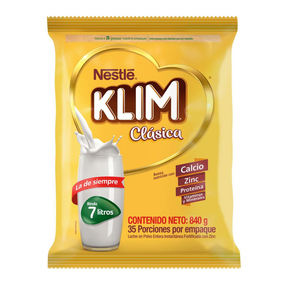 Leche KLIM en polvo clásica bolsa (840  gr) img #2