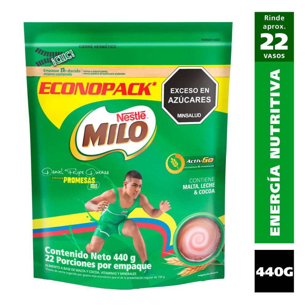 Bebida achocolatada MILO activ go energía nutritiva (440  gr) img #1