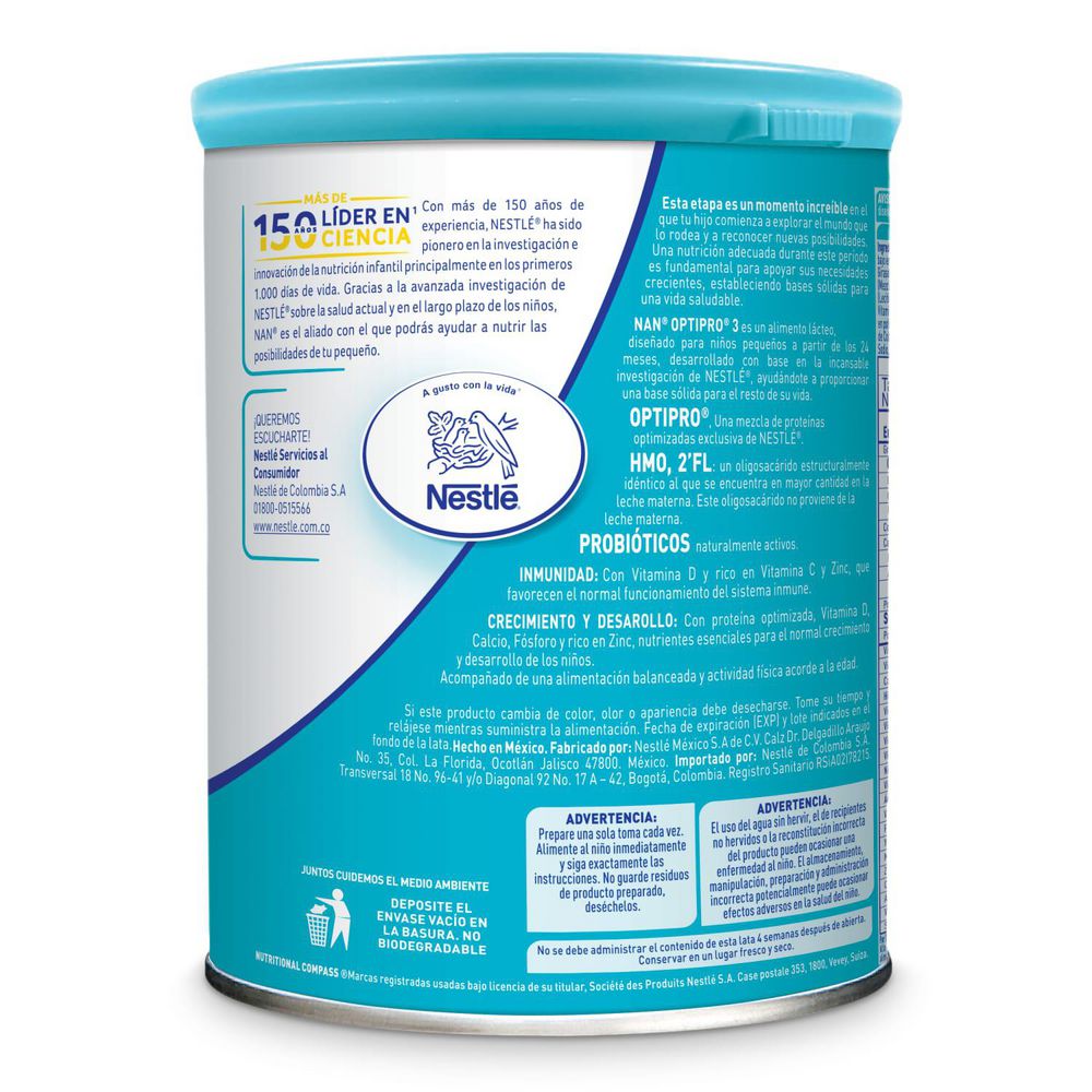 Fórmula infantil NAN optipro 3 lata (800  gr) img #5