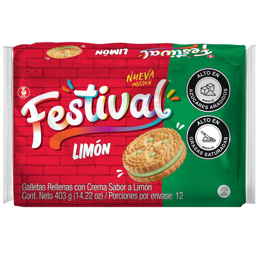 Galletas FESTIVAL con crema sabor limón x12und (403  gr) img #2