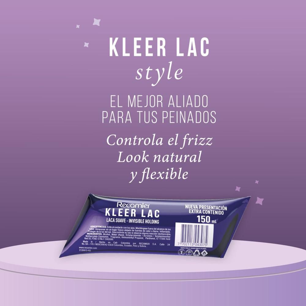 Laca KLEER LAC suave invisible (150  ml) img #2